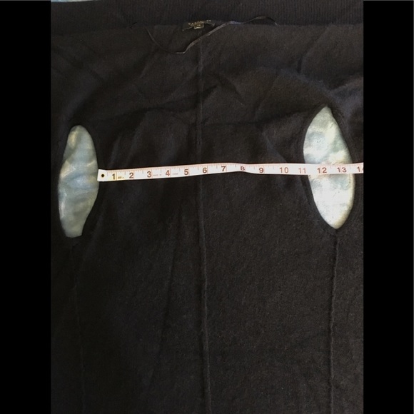 DONATING Monday ~ Black 100% Cashmere Scarf Vest - Picture 4 of 8